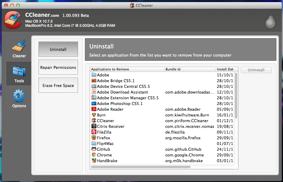 uninstall ccleaner mac