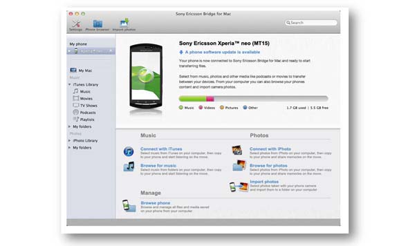 Sony Ericsson Bridge for Mac 2.0 to bring Software Update Support