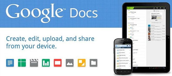 Google Docs for Android adds offline access and better support for tablets