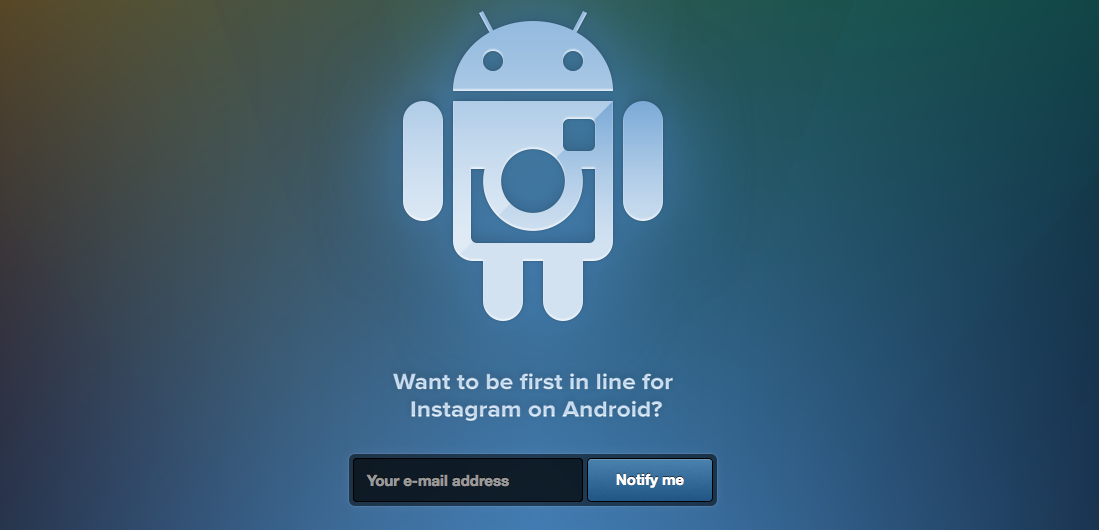 Instagram for Android on its way, pre-registration page up